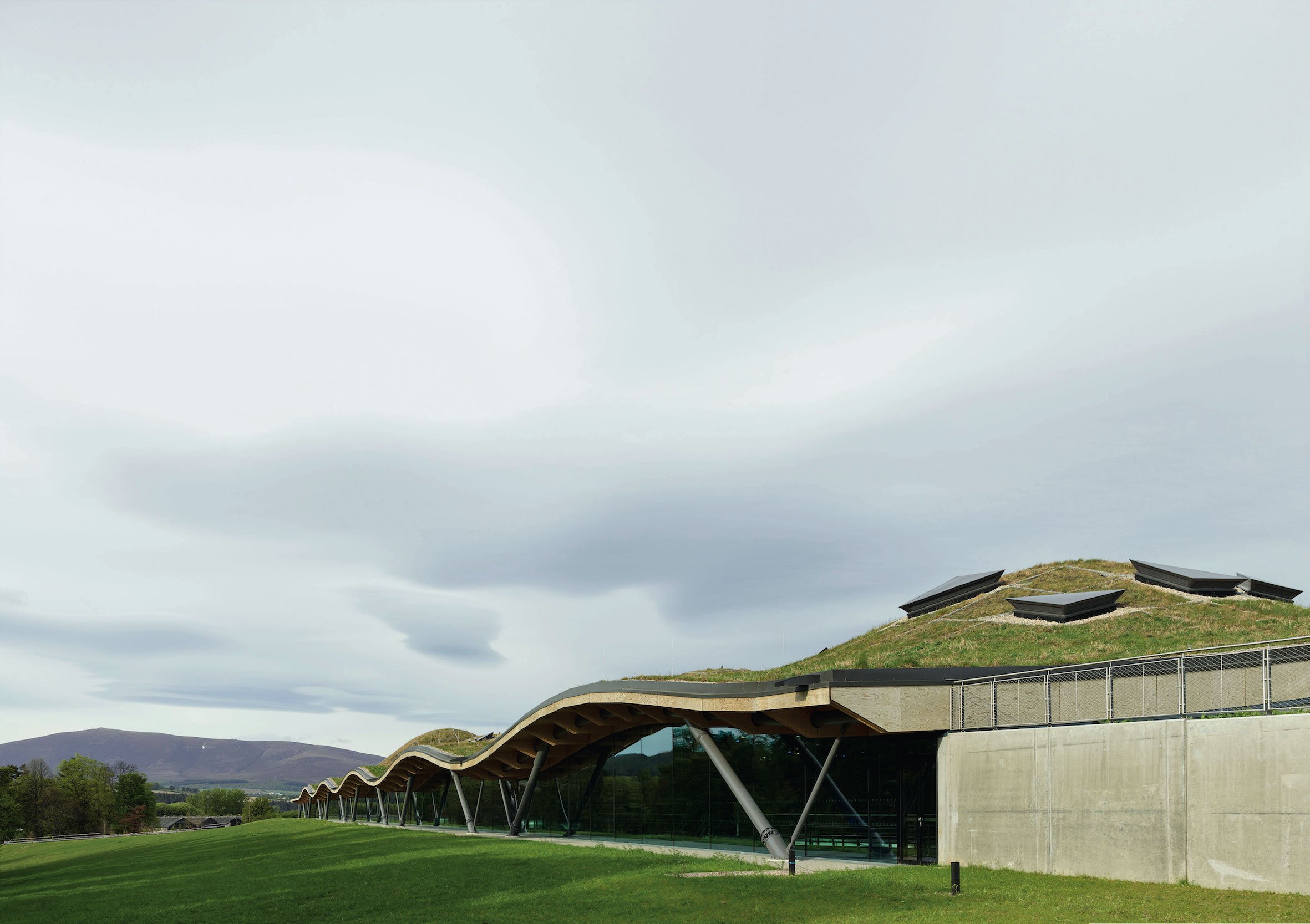 Outside the new Macallan Distillery