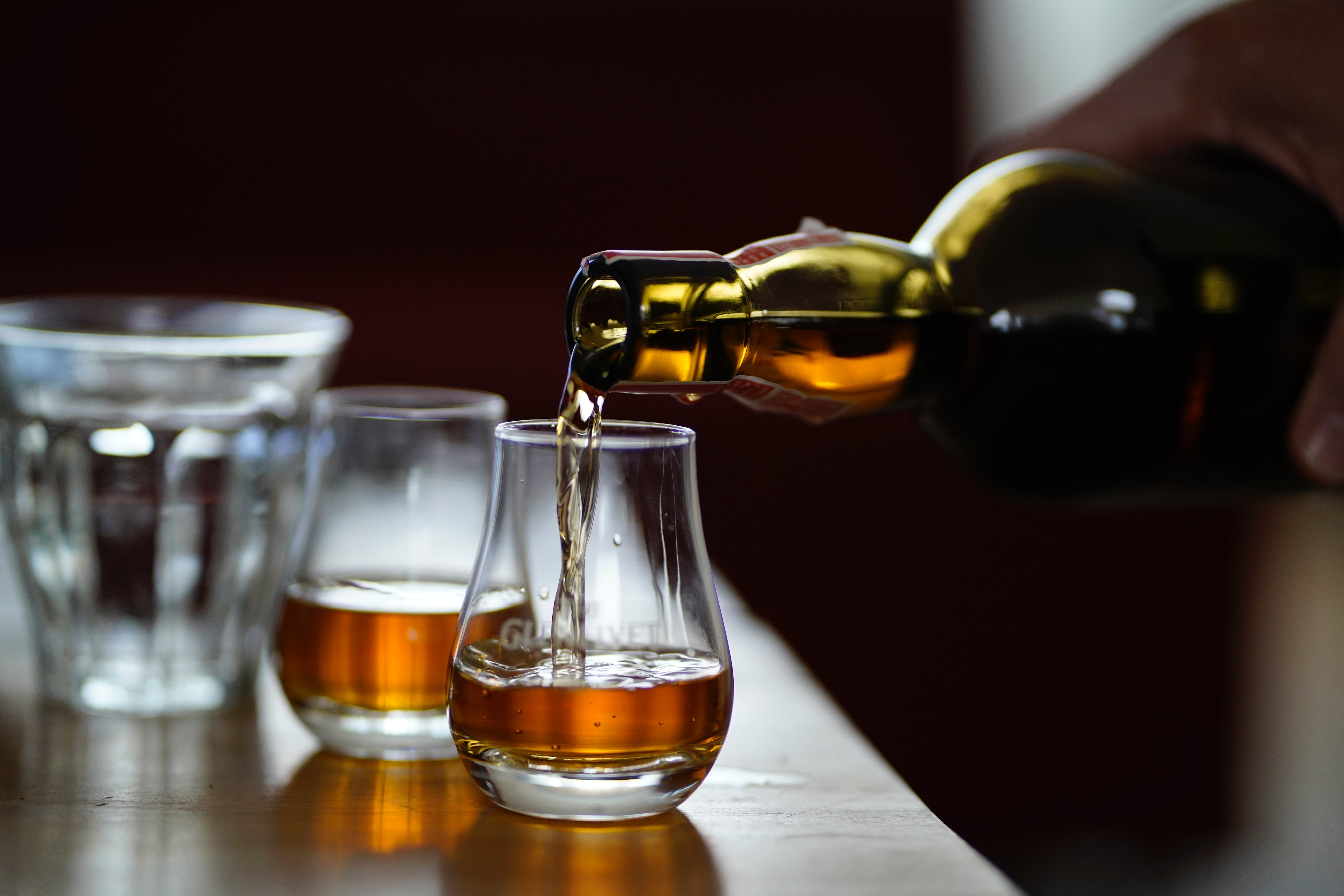 Whisky being poured at an event