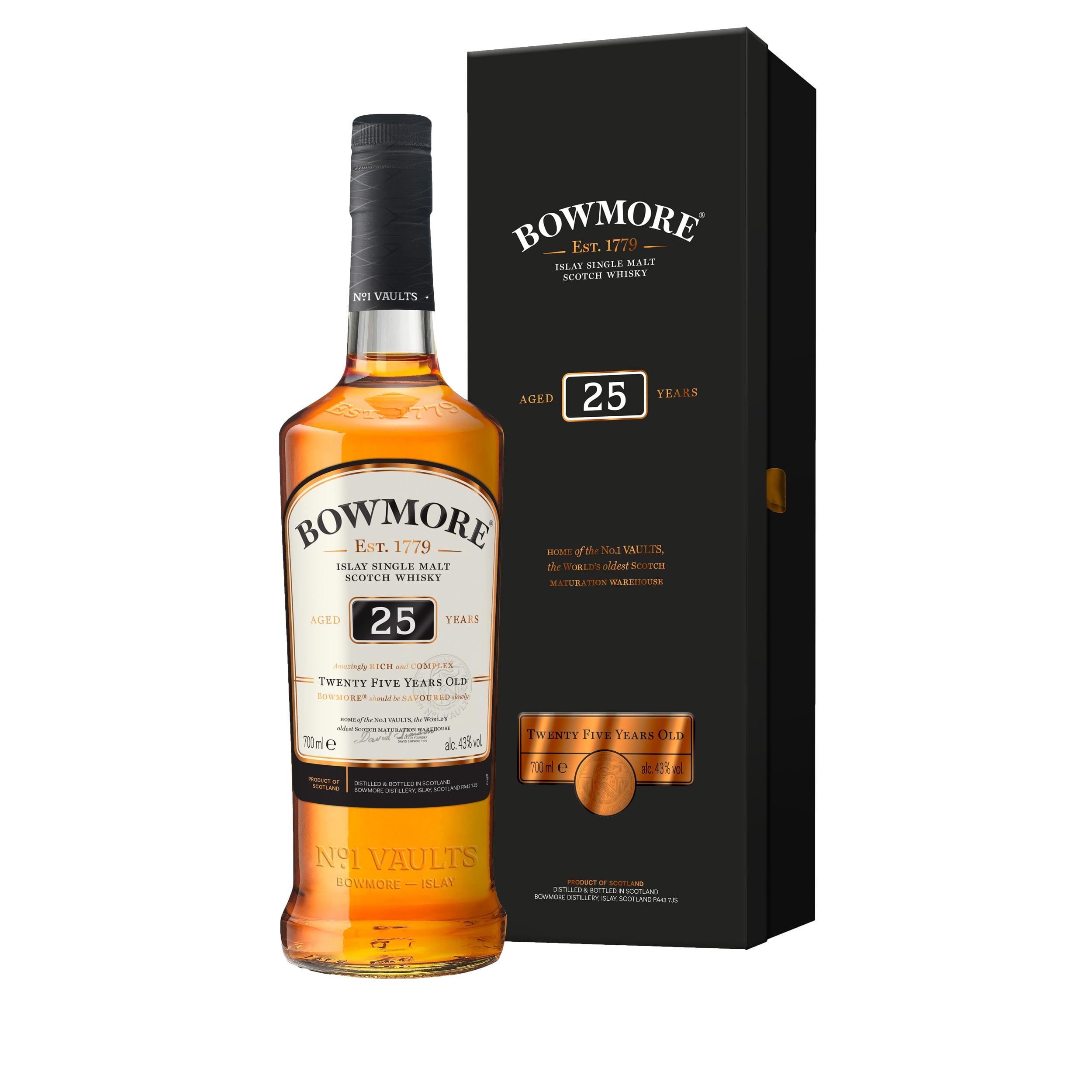 Bowmore 25 ans Islay Single Malt Scotch Whisky 70cl