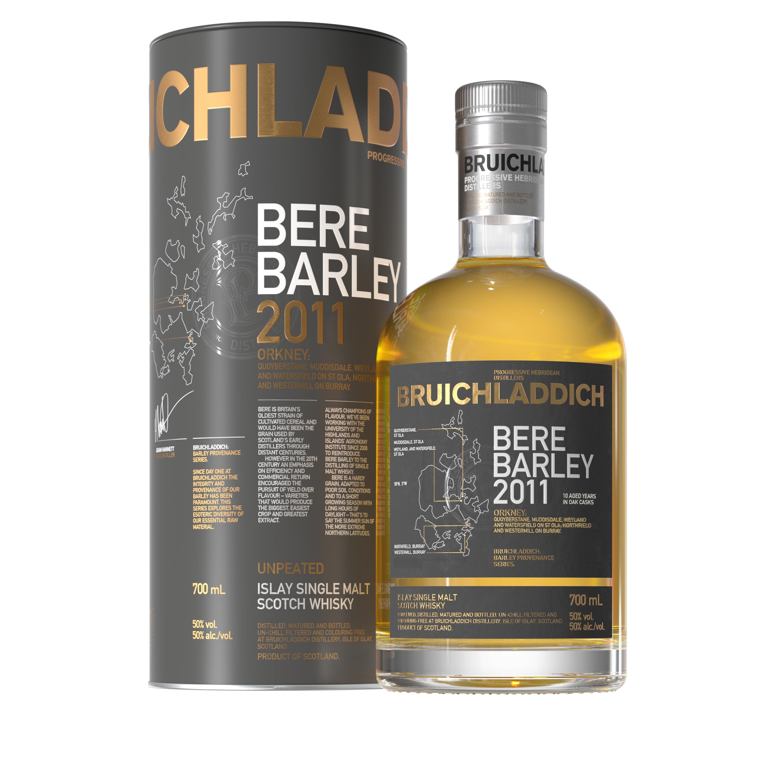 Bruichladdich Bere Barley 2011 Limited Edition Islay Single Malt Scotch Whisky 70cl