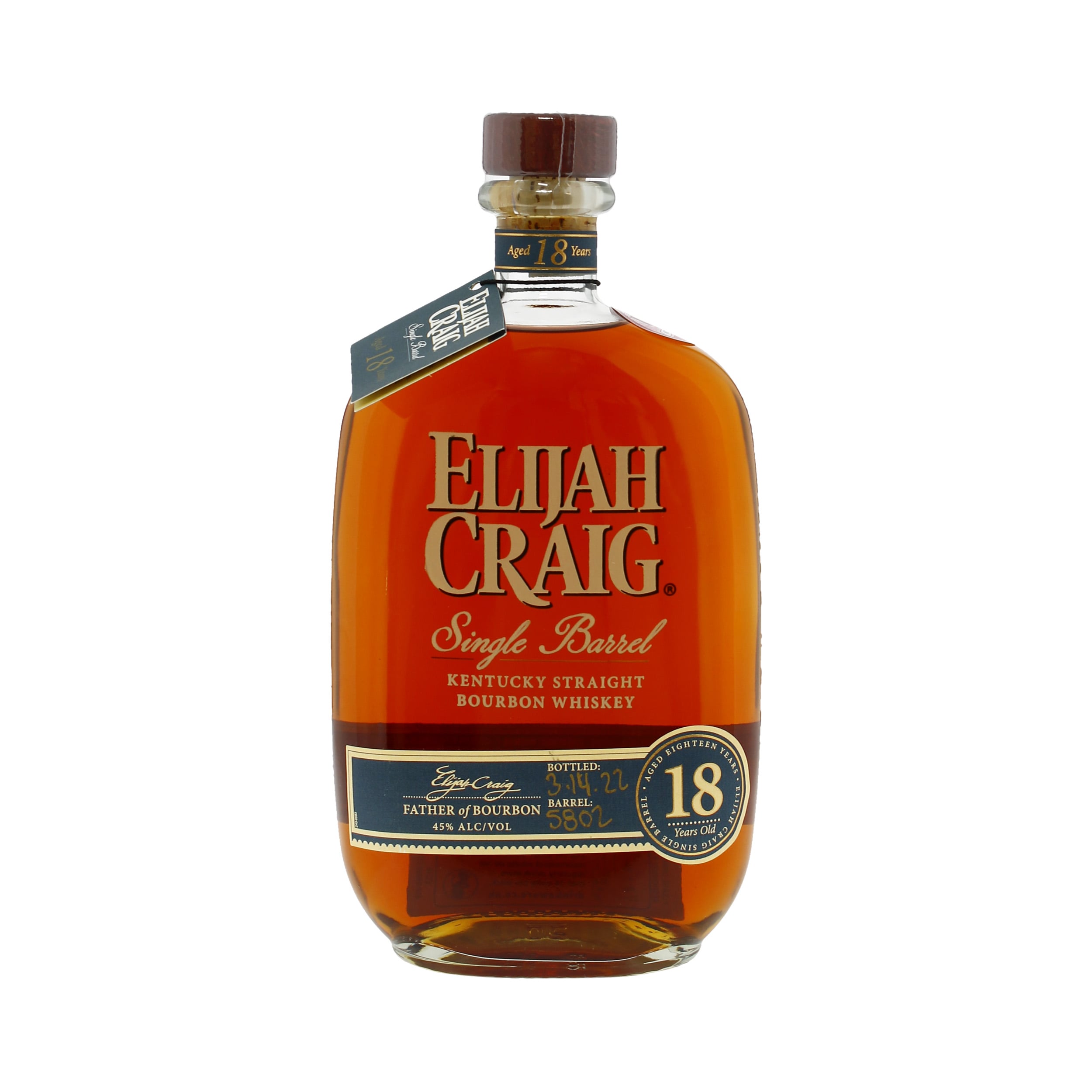 Elijah Craig 18 ans Single Barrel (75cl) 75cl