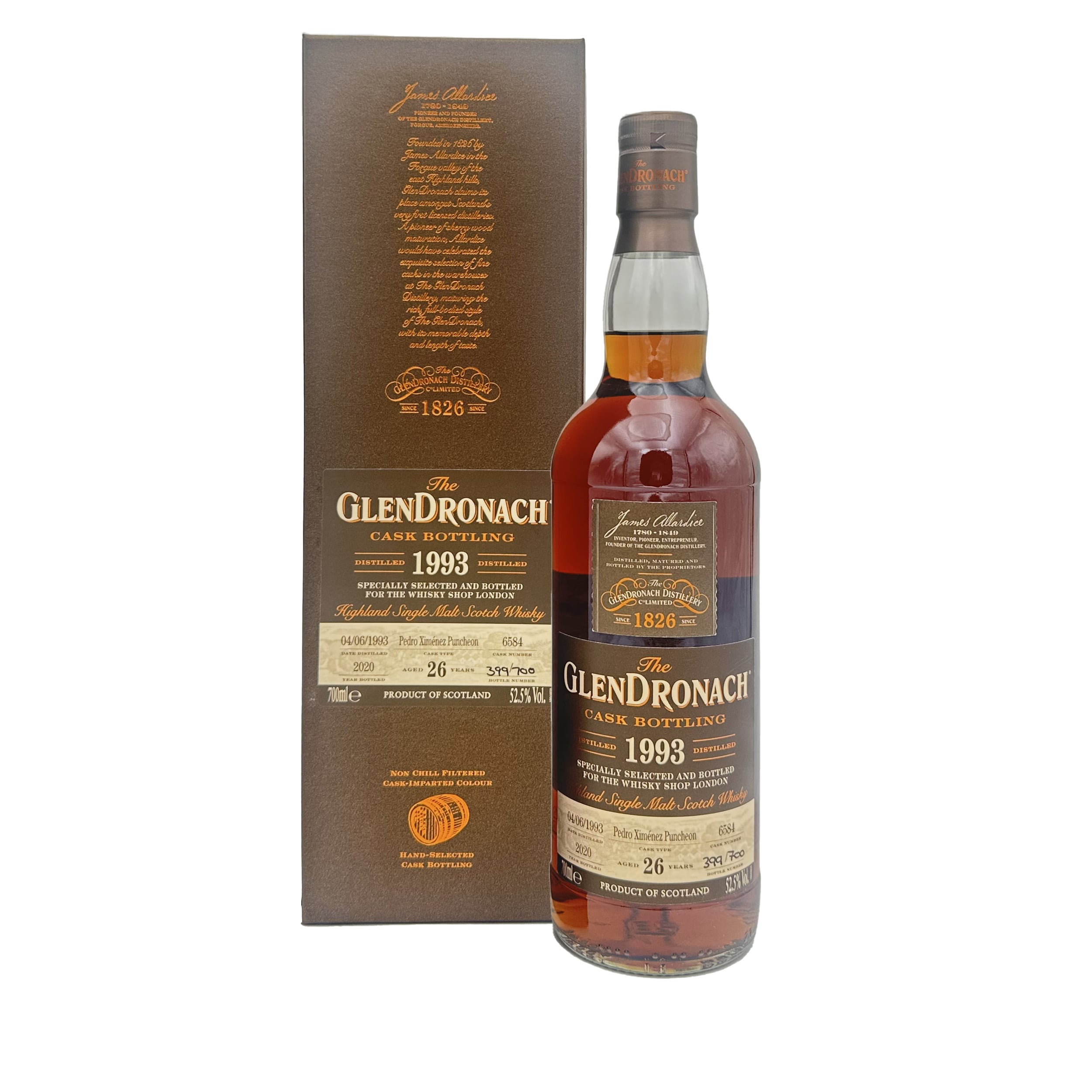 Glendronach 1993 26 ans Single Cask #6584  Single Cask Speyside Single Malt Scotch Whisky 70cl