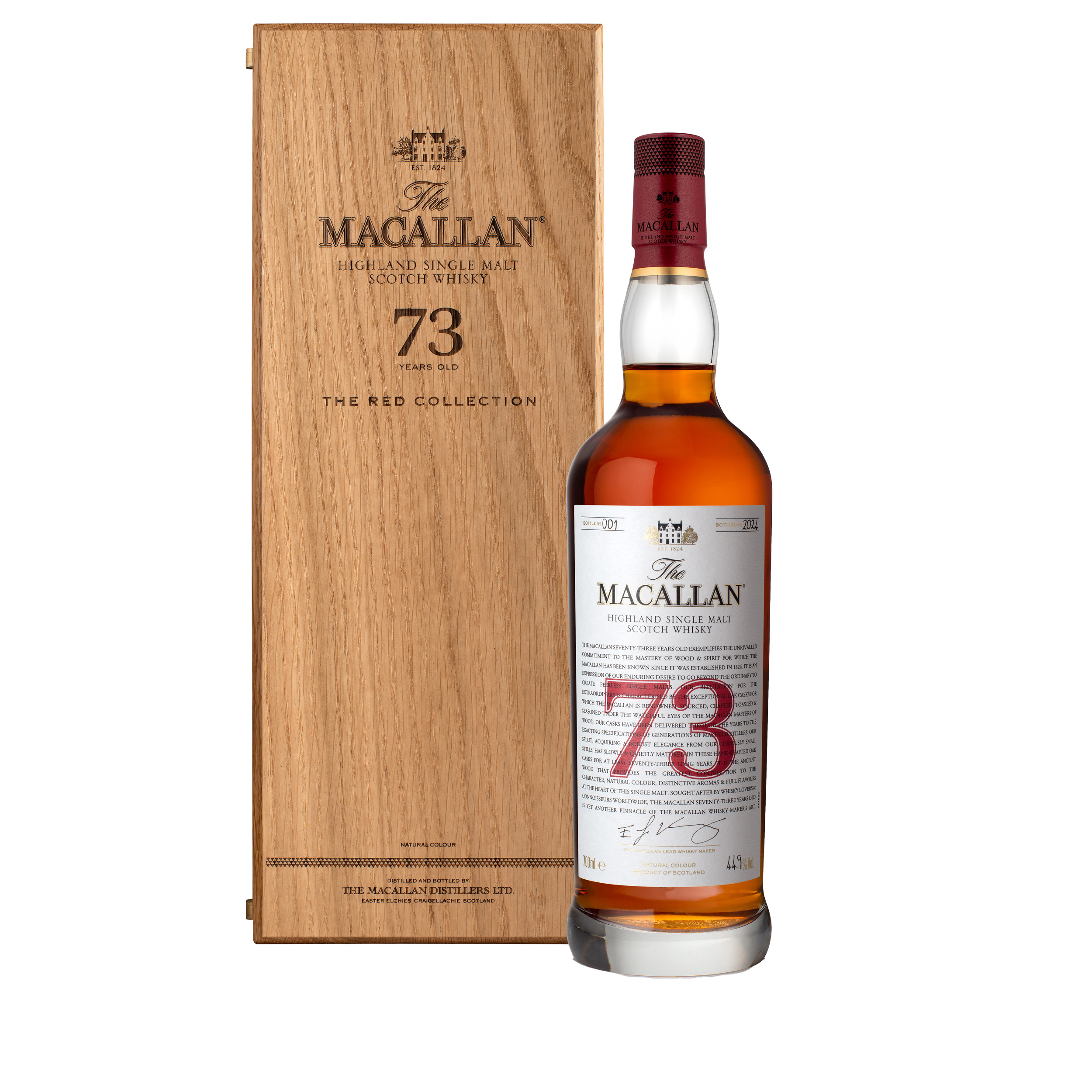 Macallan 73 Year Old Red Collection Limited Edition Speyside Single Malt Scotch Whisky 70cl
