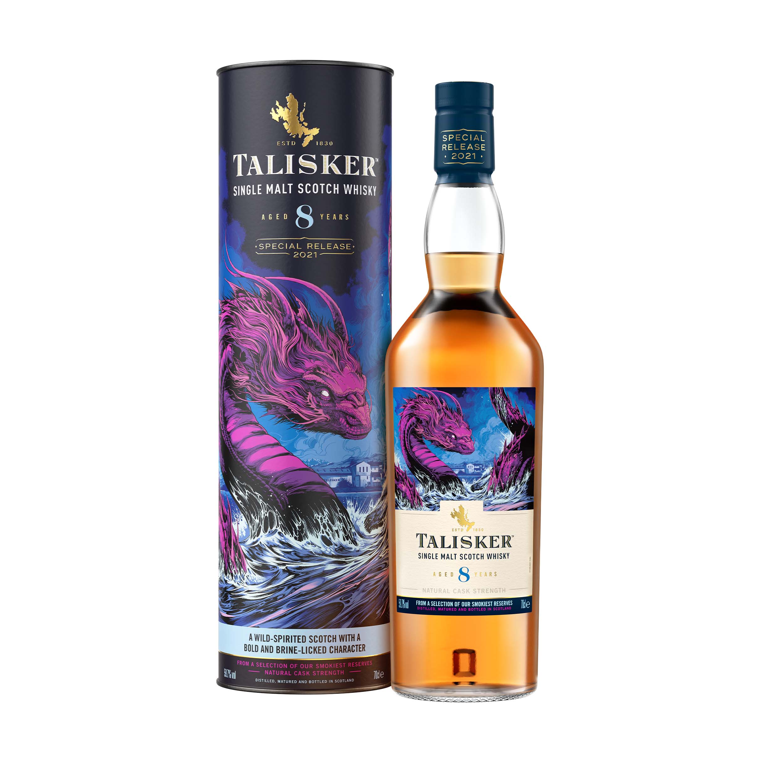 Talisker 8 ans Diageo Special Release 2021 Limited Edition Island Single Malt Scotch Whisky 70cl