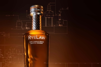An image of the new bottle of Ryelaw from InchDairnie Distillery in Fife