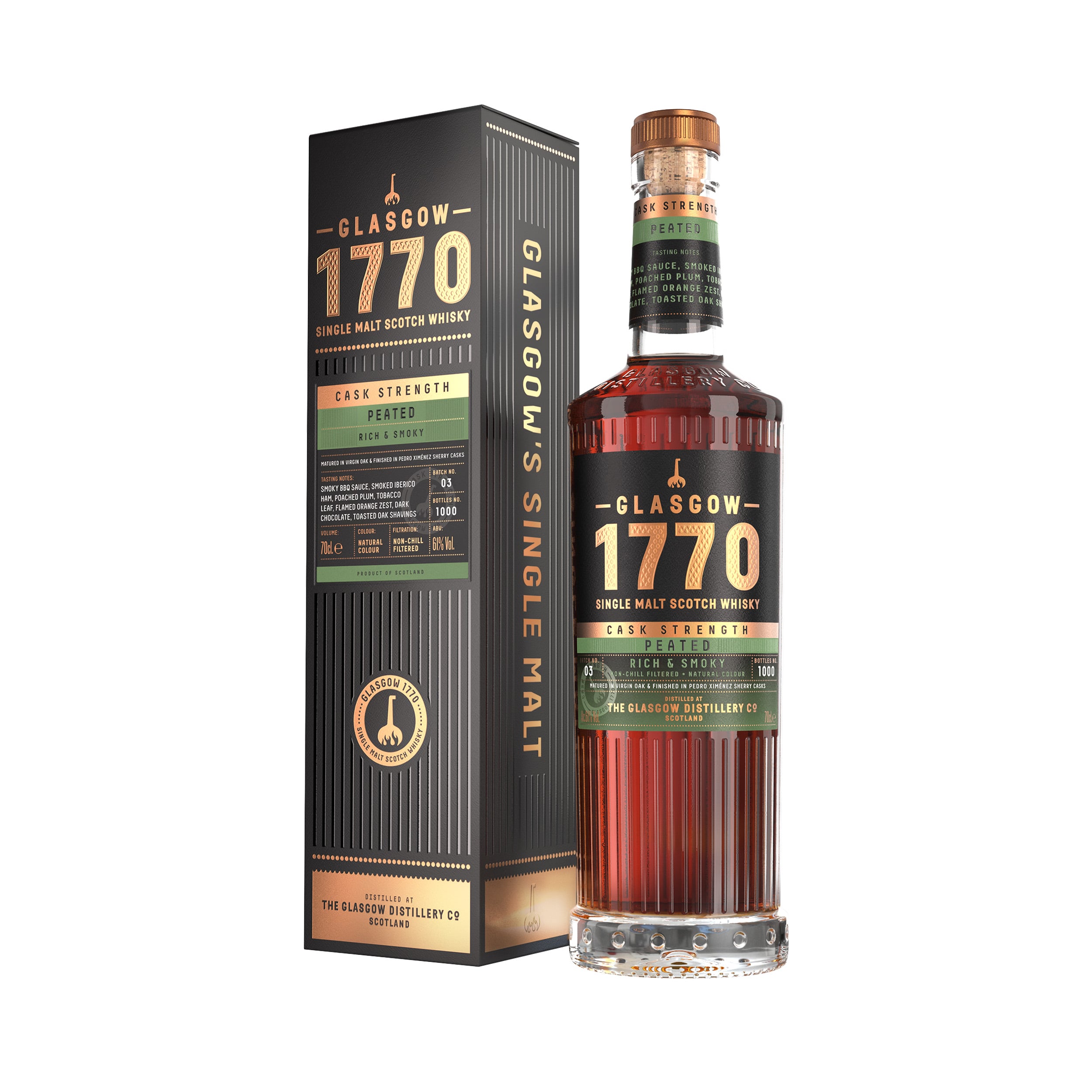 1770 Glasgow Peated Cask Strength Batch 3