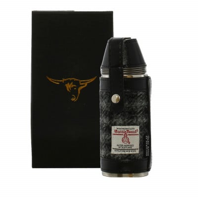 Harris Tweed 8oz Hunting Flask Grey