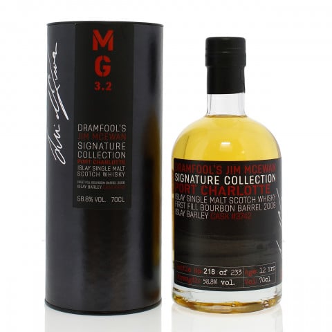 Port Charlotte 2008 12 Year Old Single Cask 3742 Dramfools Jim McEwan Signature Collection 32