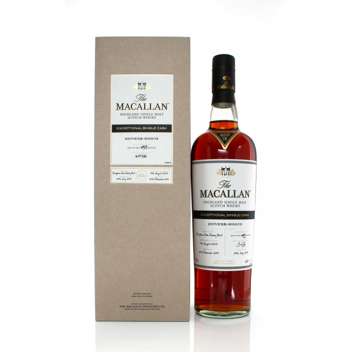 Macallan 2003 14 Year Old Single Cask #9100/13 Exceptional Cask #13 2017 Release