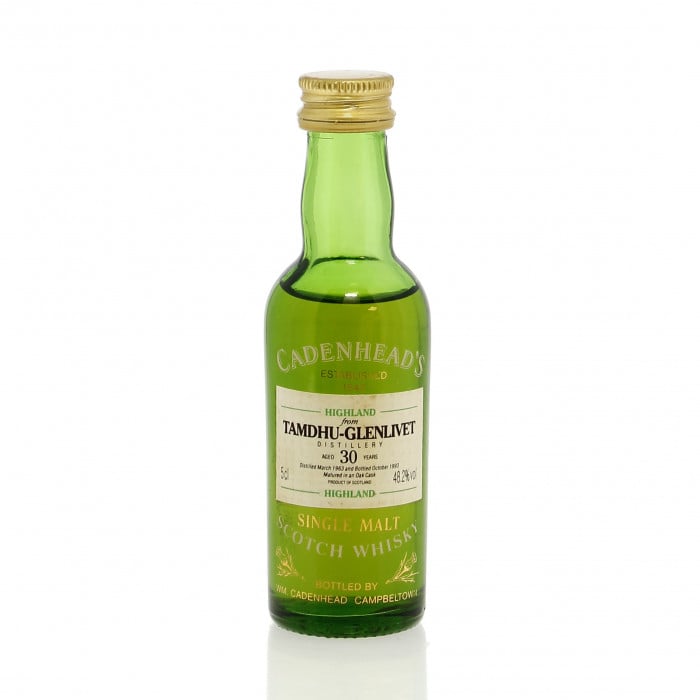 Tamdhu-Glenlivet 1963 30 Year Old Cadenhead's Miniature
