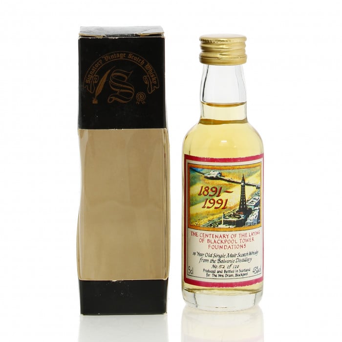 Balvenie 15 Year Old The Wee Dram Centenary of the Laying of Blackpool Tower Foundations Miniature