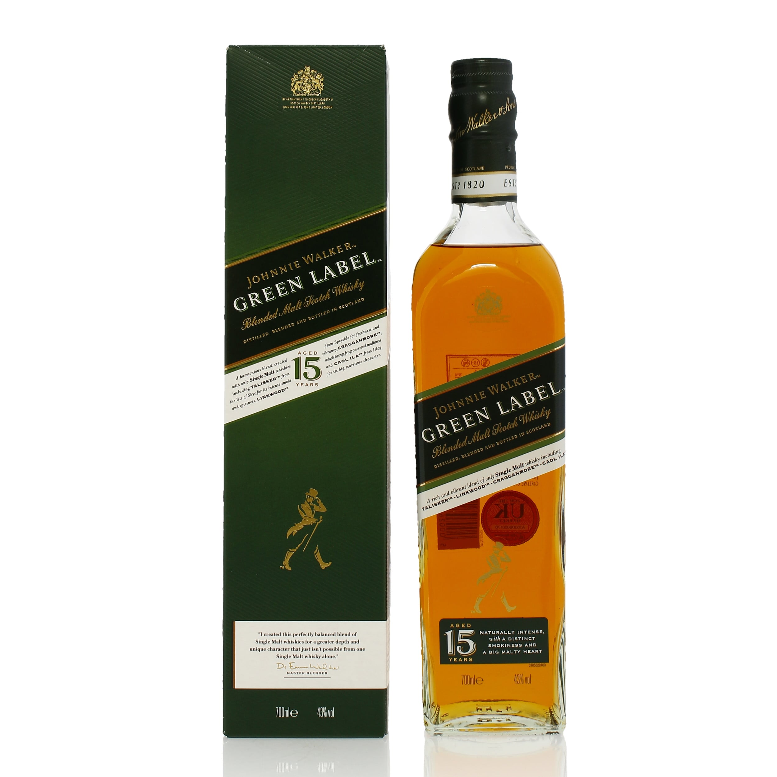 Johnnie Walker 15 Year Old Green Label Auction A126813 | The