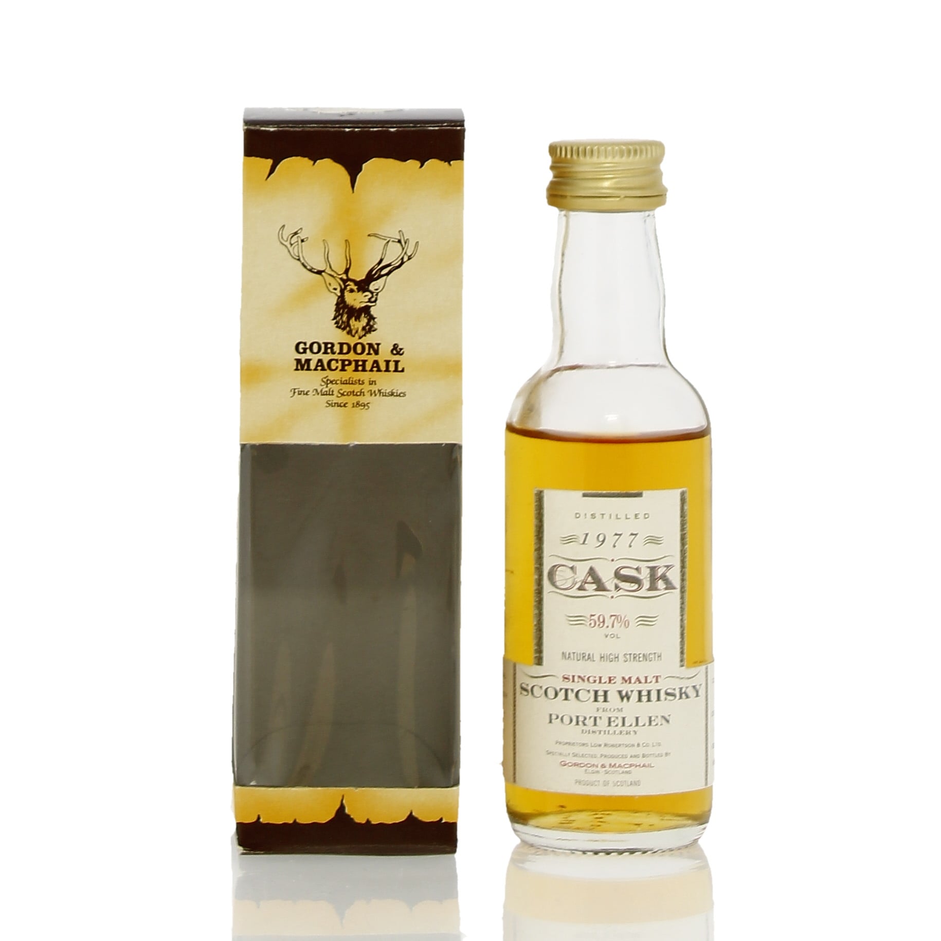 Port Ellen 1977 13 Year Old Single Cask #2017 Gordon & MacPhail Cask Strength Miniature