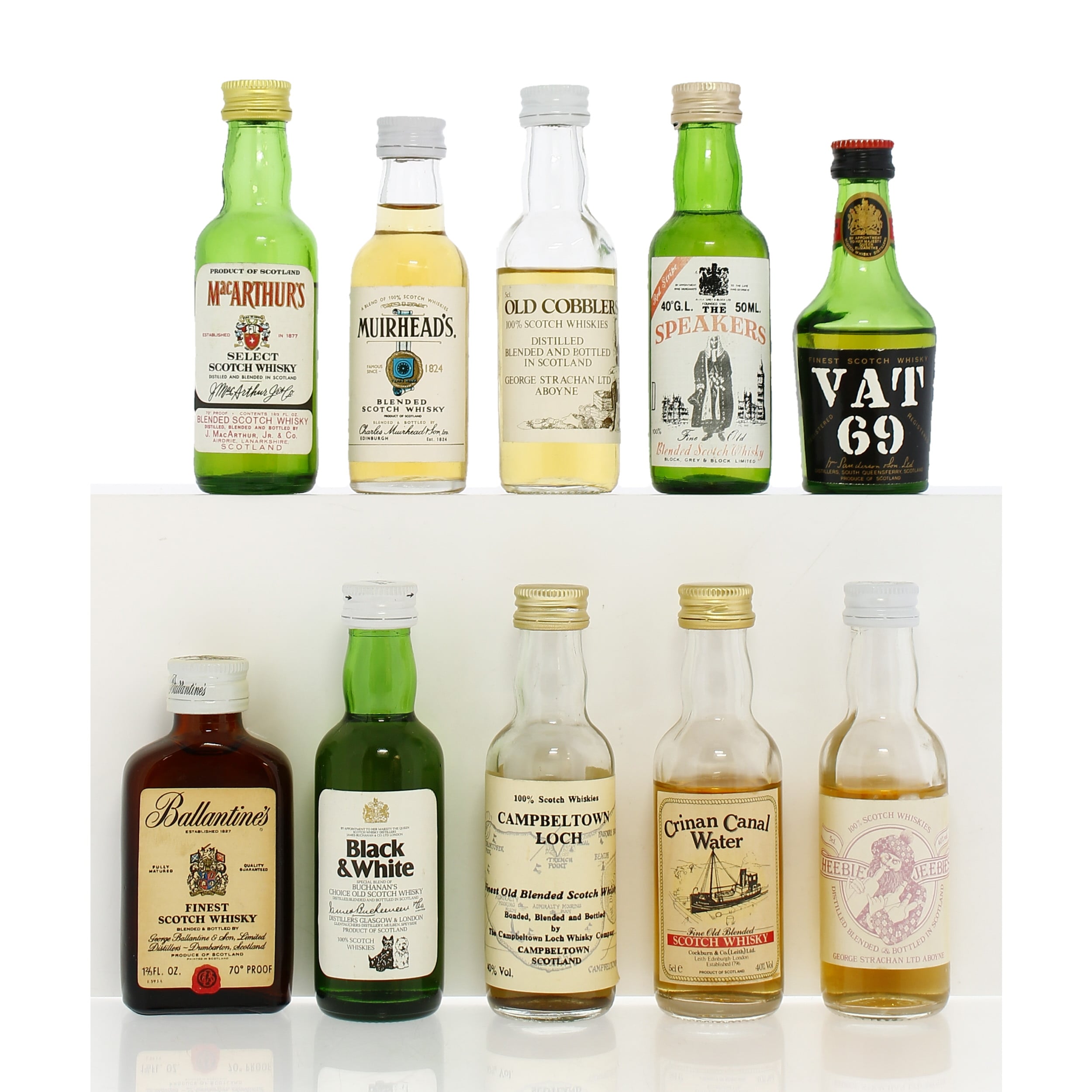 Assorted Scotch Whisky Miniatures X10