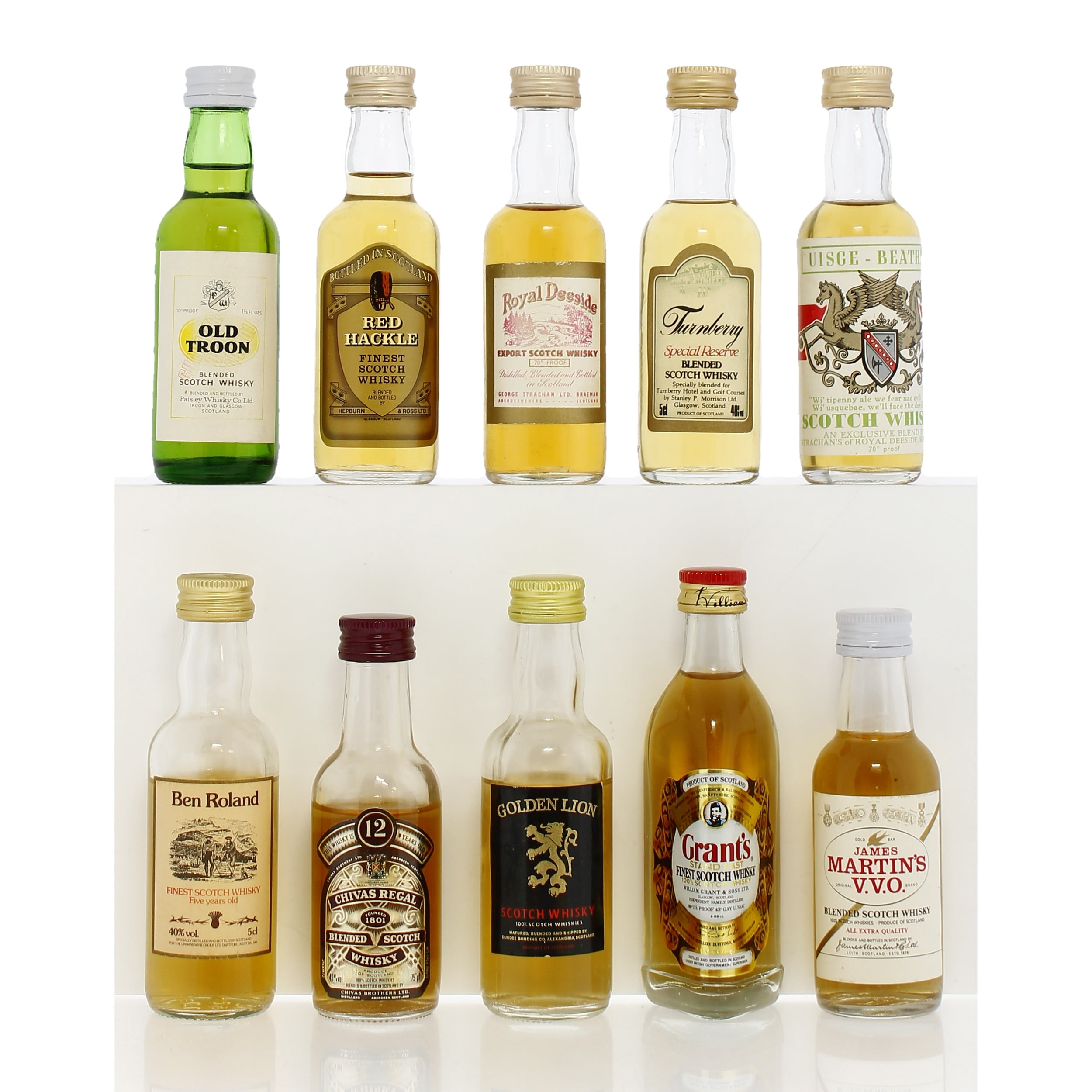 Assorted Scotch Whisky Miniatures X10