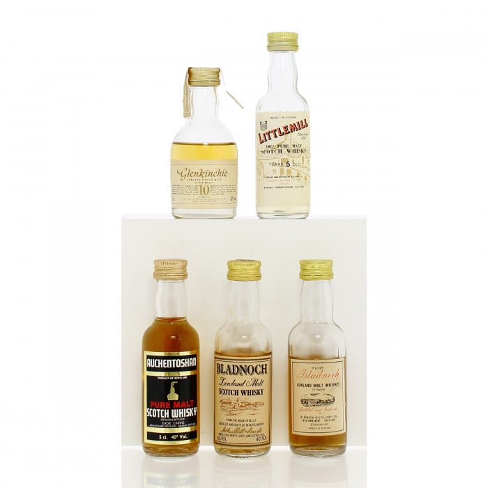 Assorted Lowland Single Malt Miniatures x5