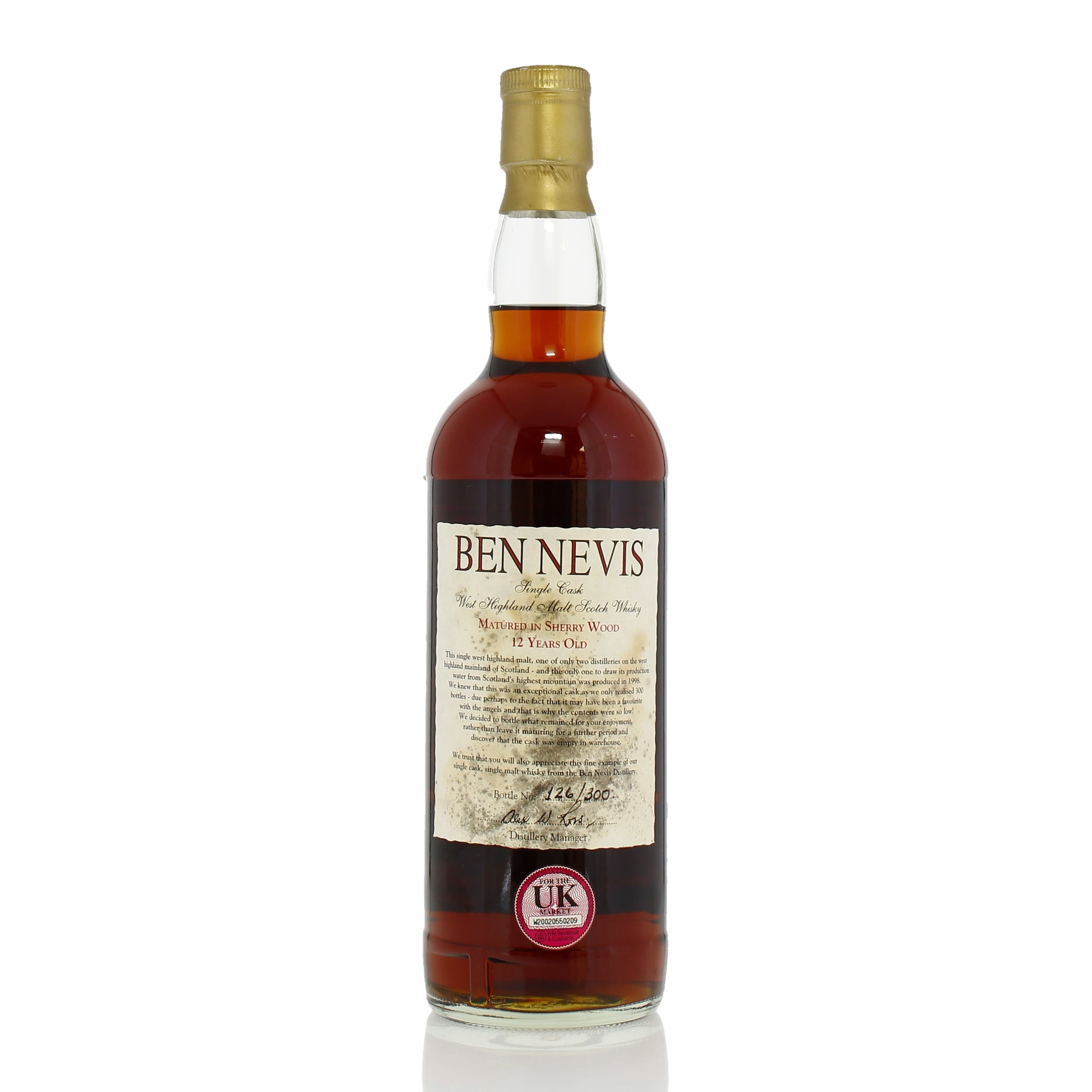 Ben Nevis 1998 12 Year Old Single Cask #576 Auction A133259 | The