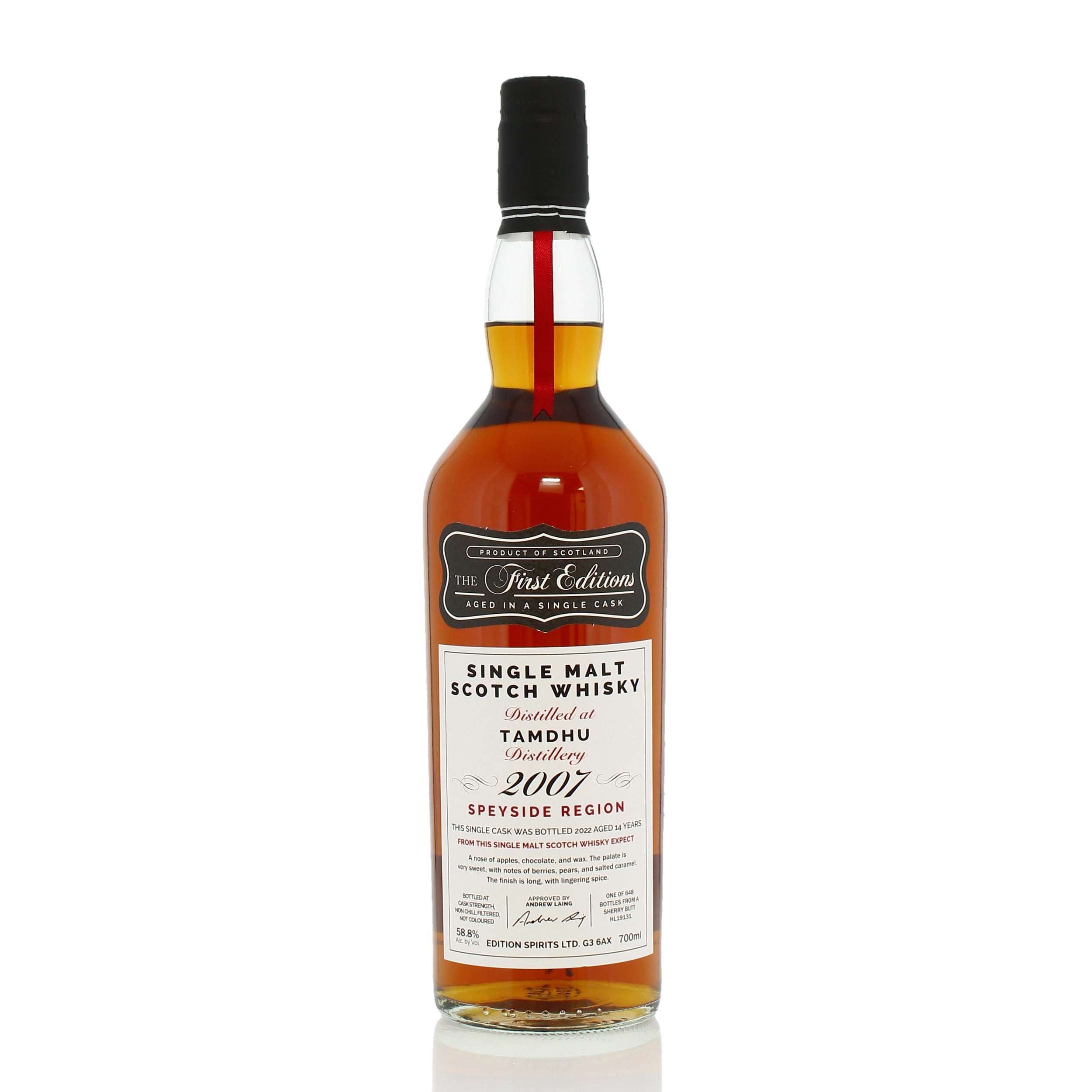Tamdhu 2007 14 Year Old Single Cask #19131 Edition Spirits First Editions