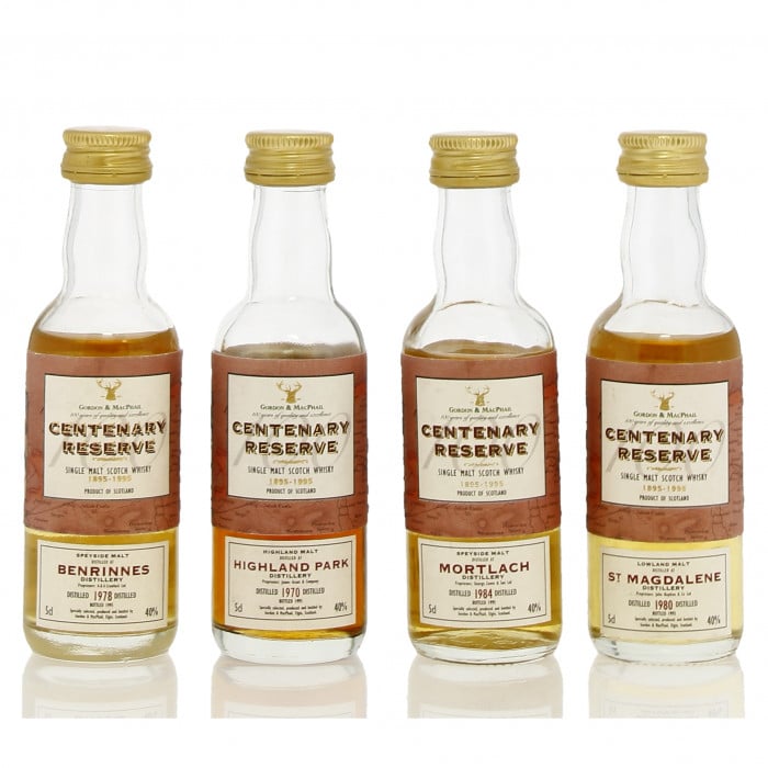 Gordon & MacPhail Centenary Reserve Miniatures x4