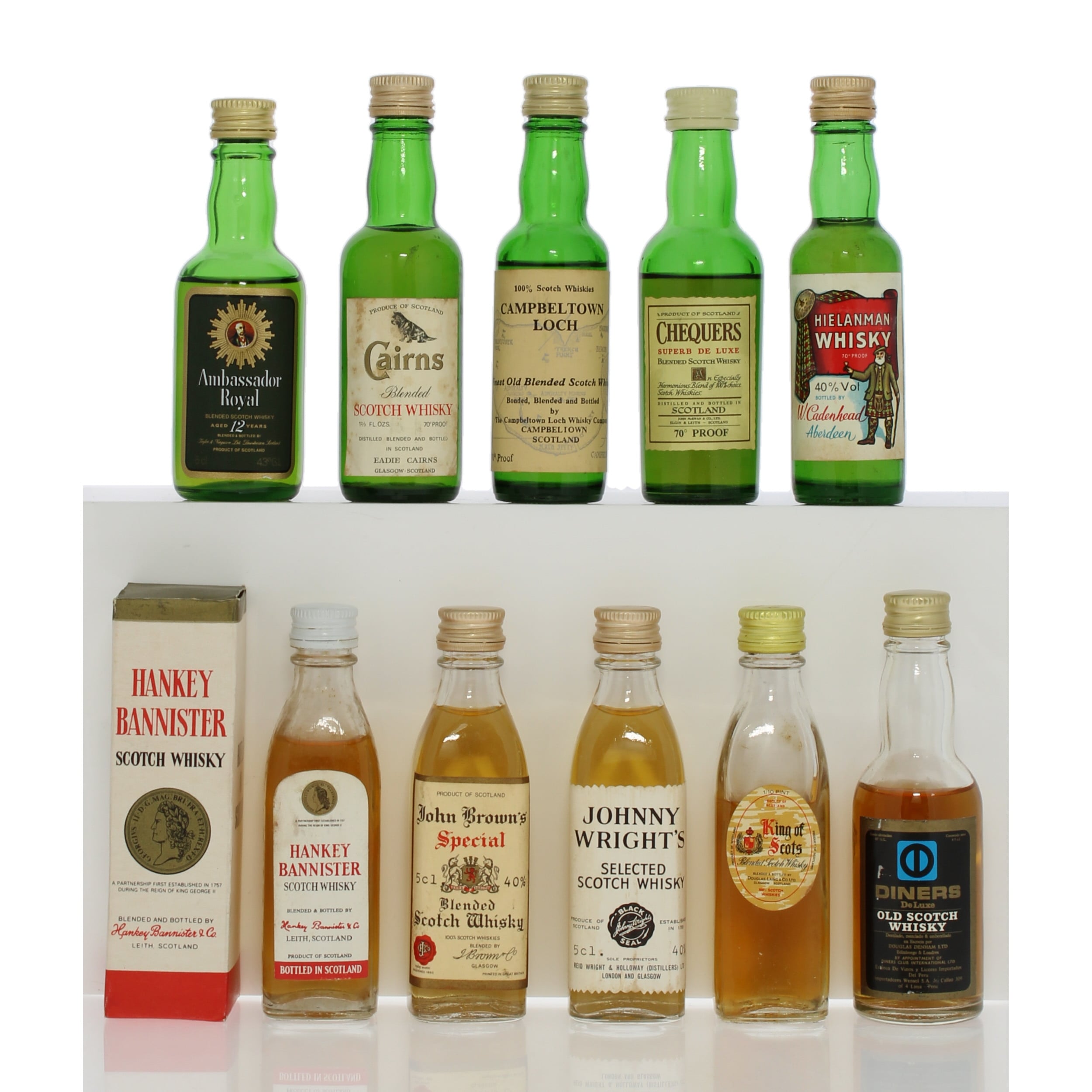 Assorted Scotch Whisky Miniatures x10