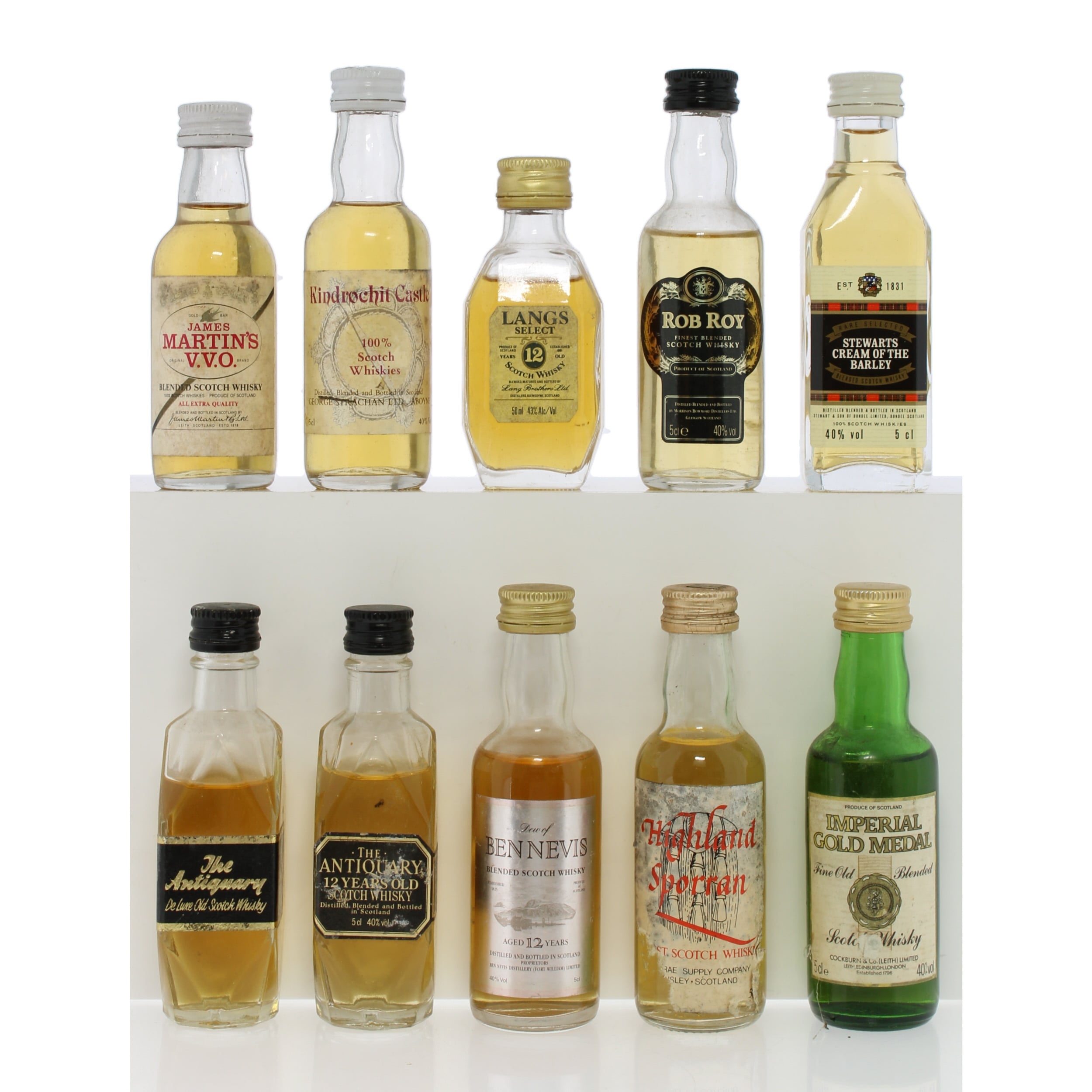 Assorted Scotch Whisky Miniatures X10