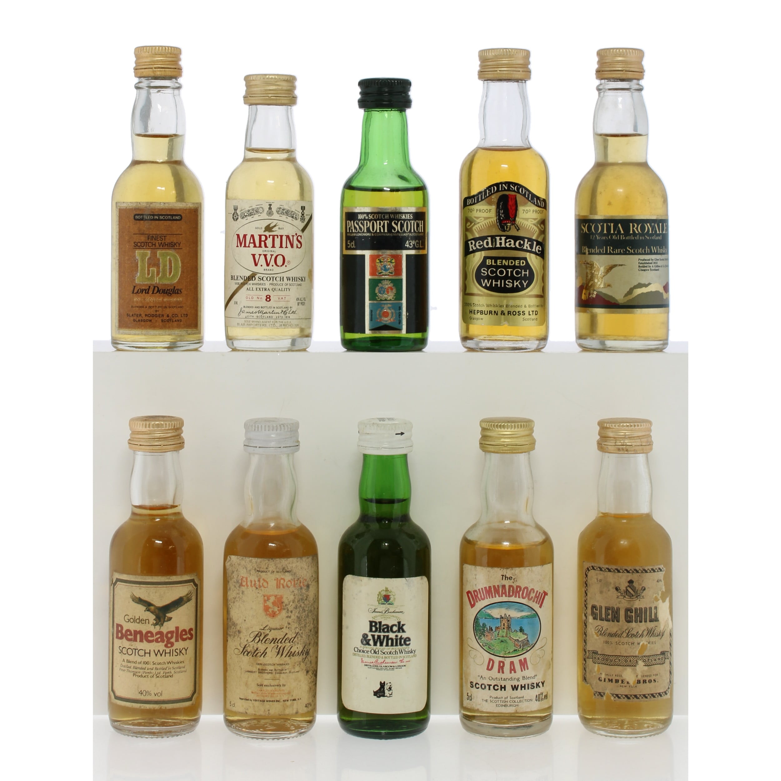 Assorted Scotch Whisky Miniatures X10