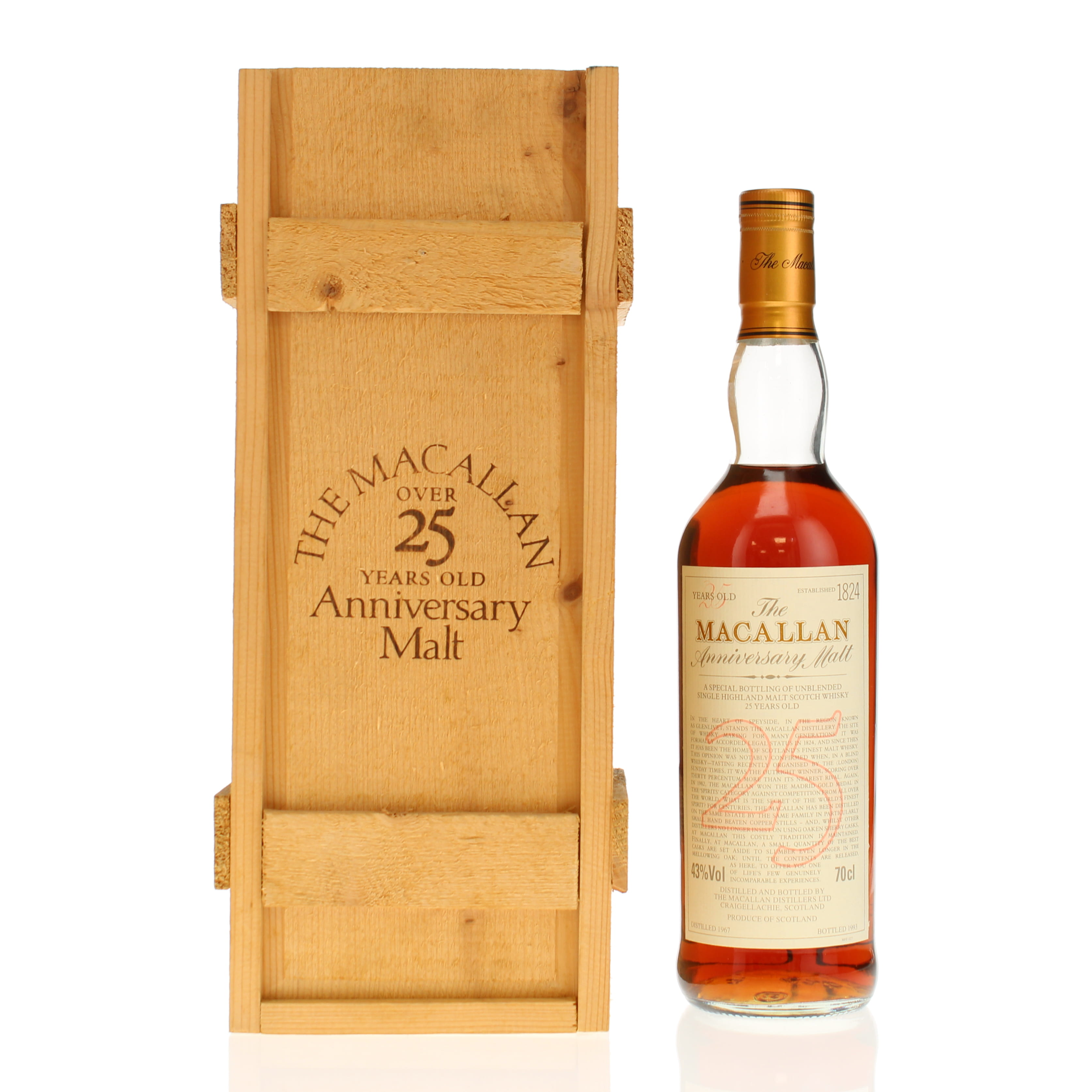 Macallan 1967 25 Year Old Anniversary Malt