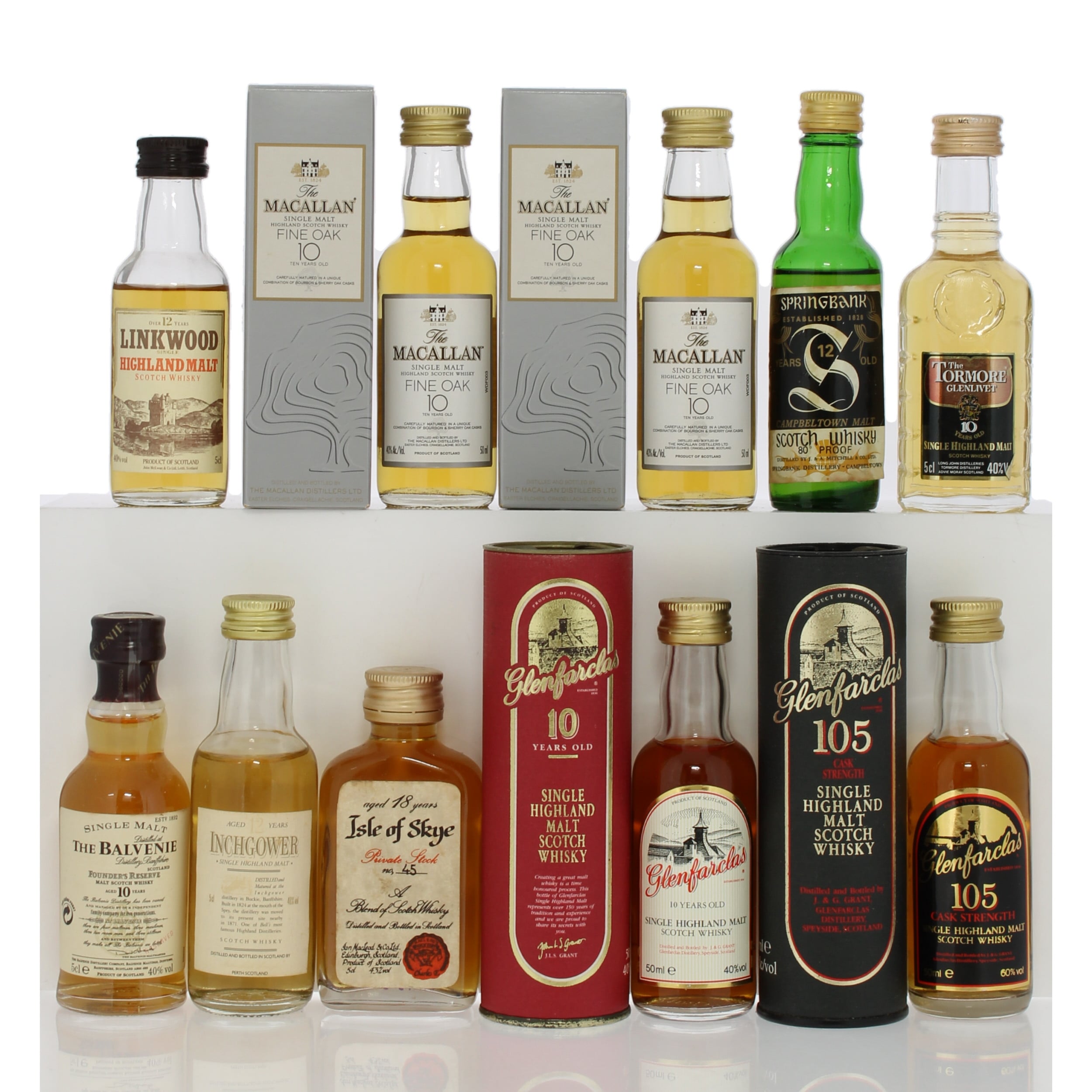Assorted Single Malt Miniatures X10