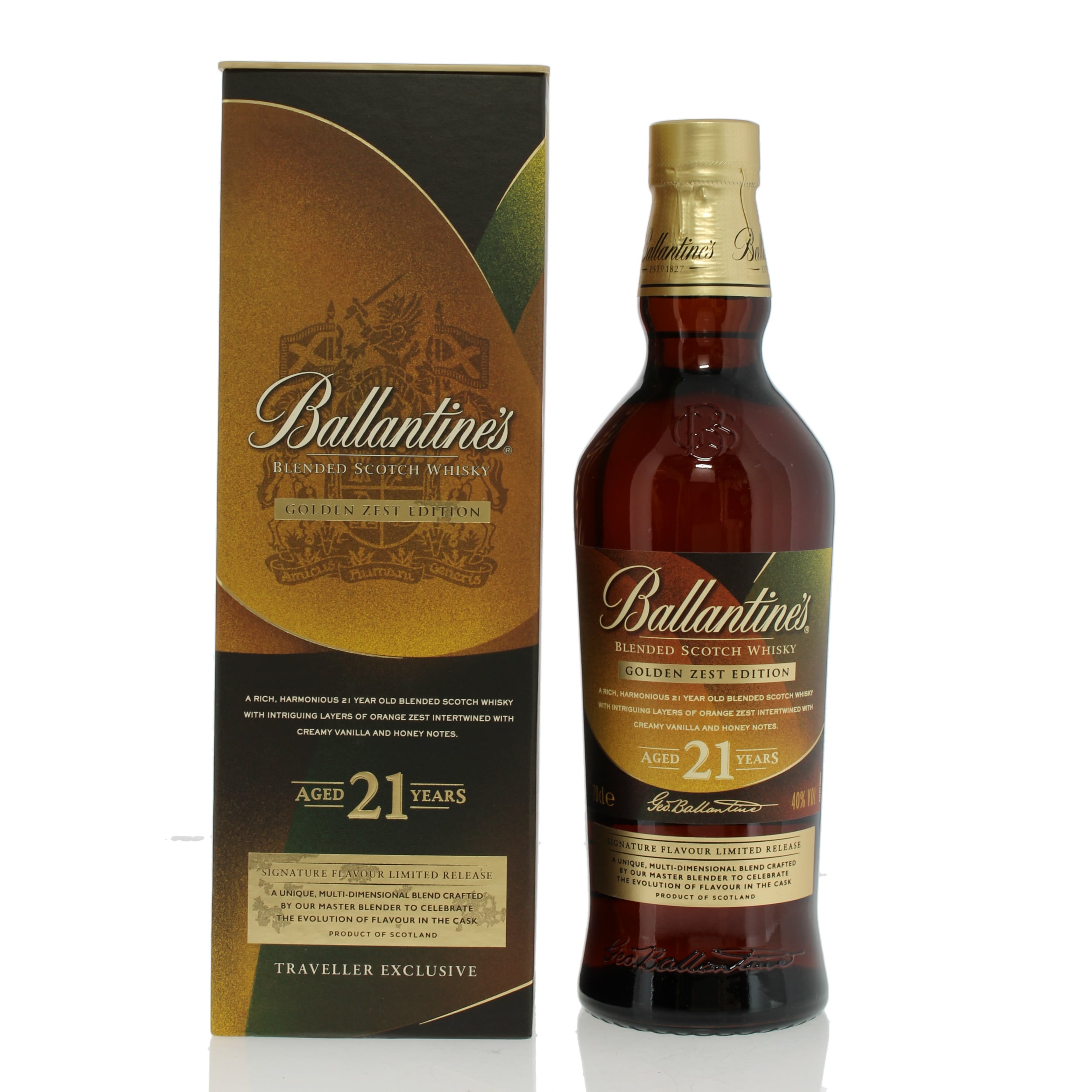 Ballantine's 21 Year Old Signature Flavour Golden Zest Edition - Travel Retail