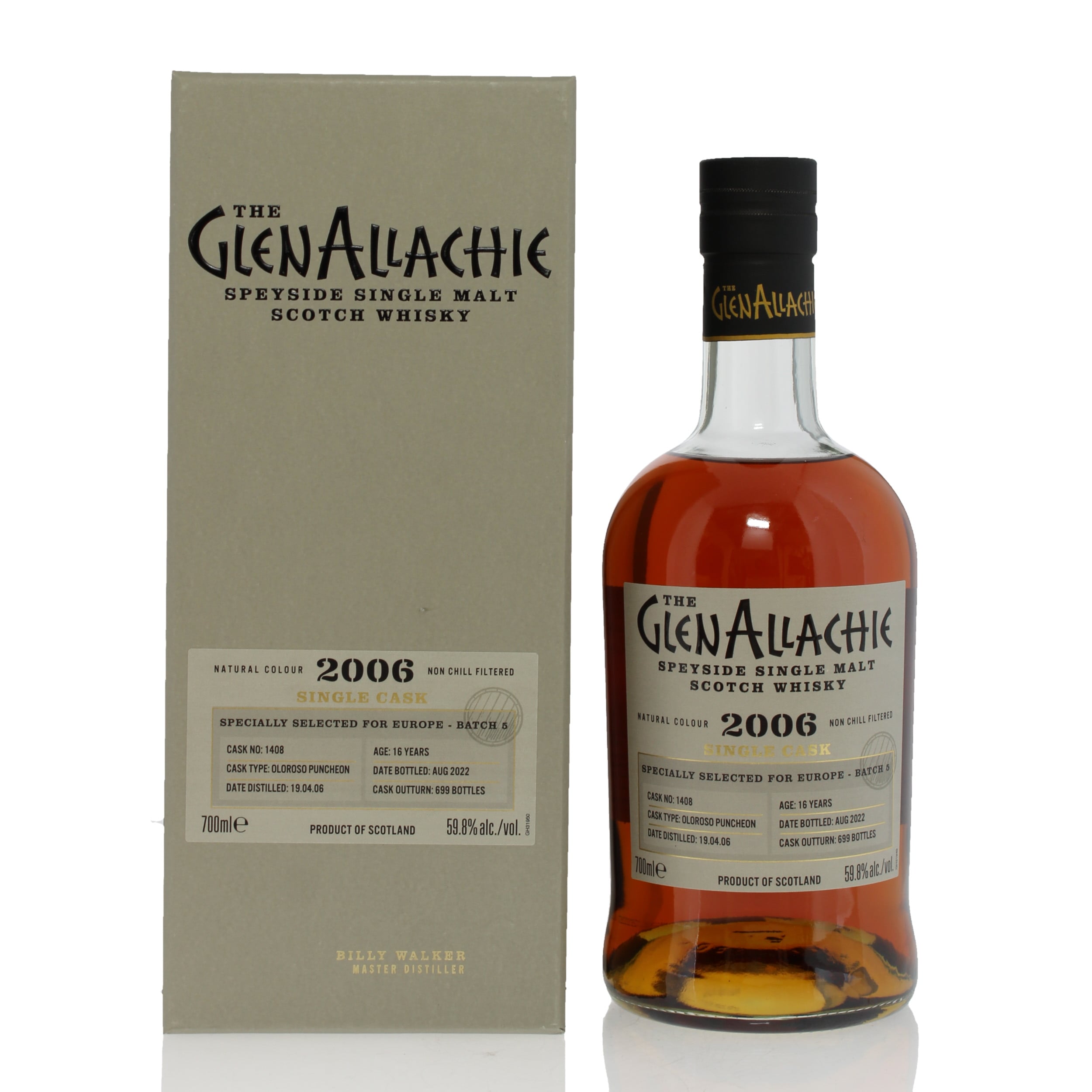 GlenAllachie 2006 16 Year Old Single Cask #1408 Batch No.5 - Europe