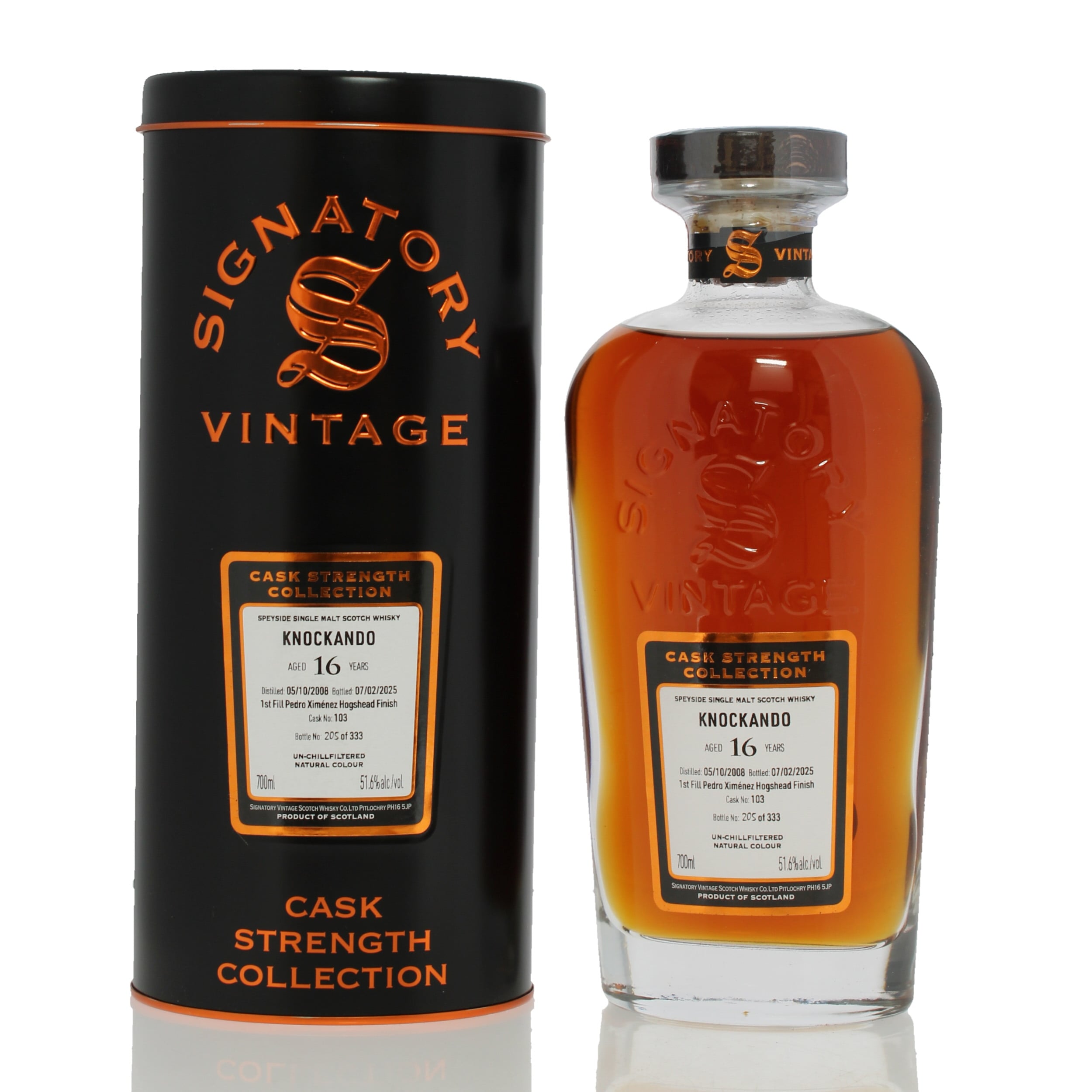 Knockando 2008 16 Year Old Single Cask #103 Signatory Vintage Cask Strength Collection