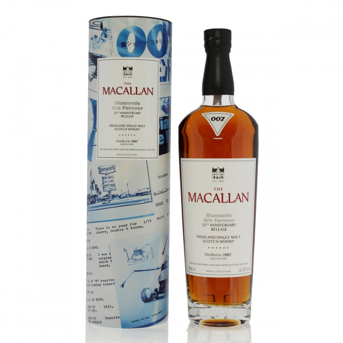 Macallan 2007 18 Year Old James Bond Diamonds Are Forever 55th Anniversary Release