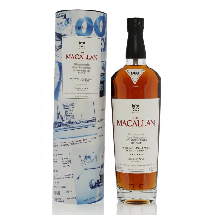 Macallan 2007 18 Year Old James Bond Diamonds Are Forever 55th Anniversary Release