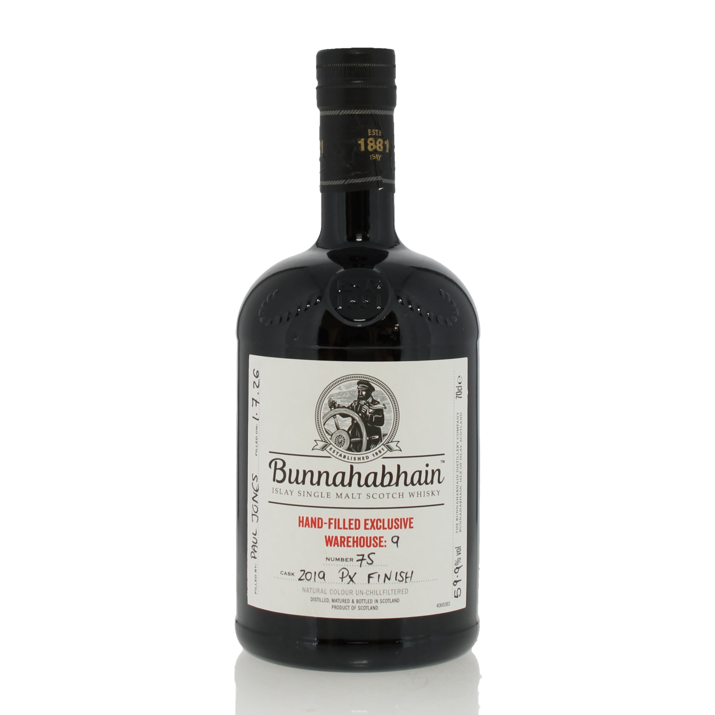 Bunnahabhain 2019 Single Cask #75 Hand Filled Px Finish
