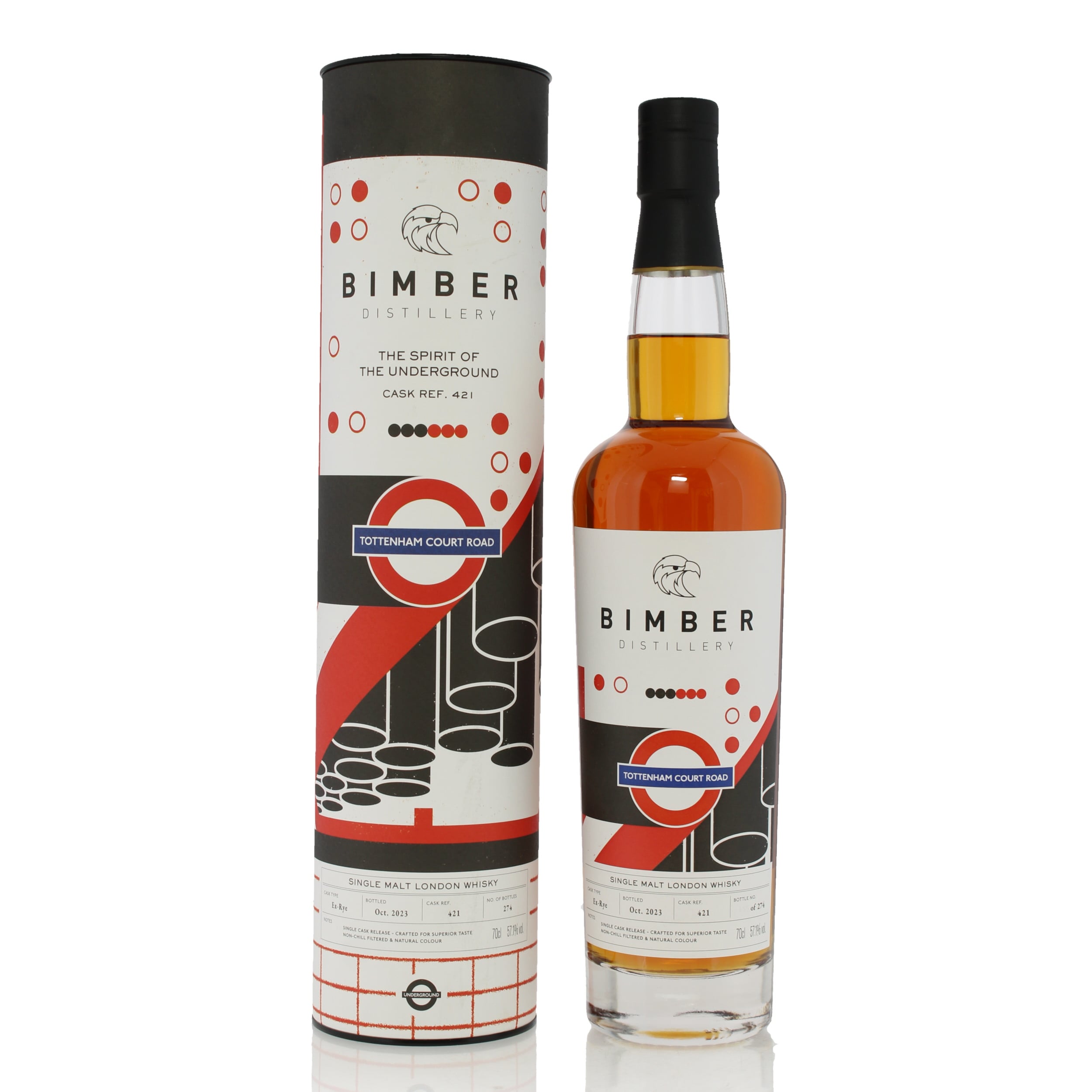 Bimber Single Cask #421 The Spirit Of The Underground Tottenham Court Road