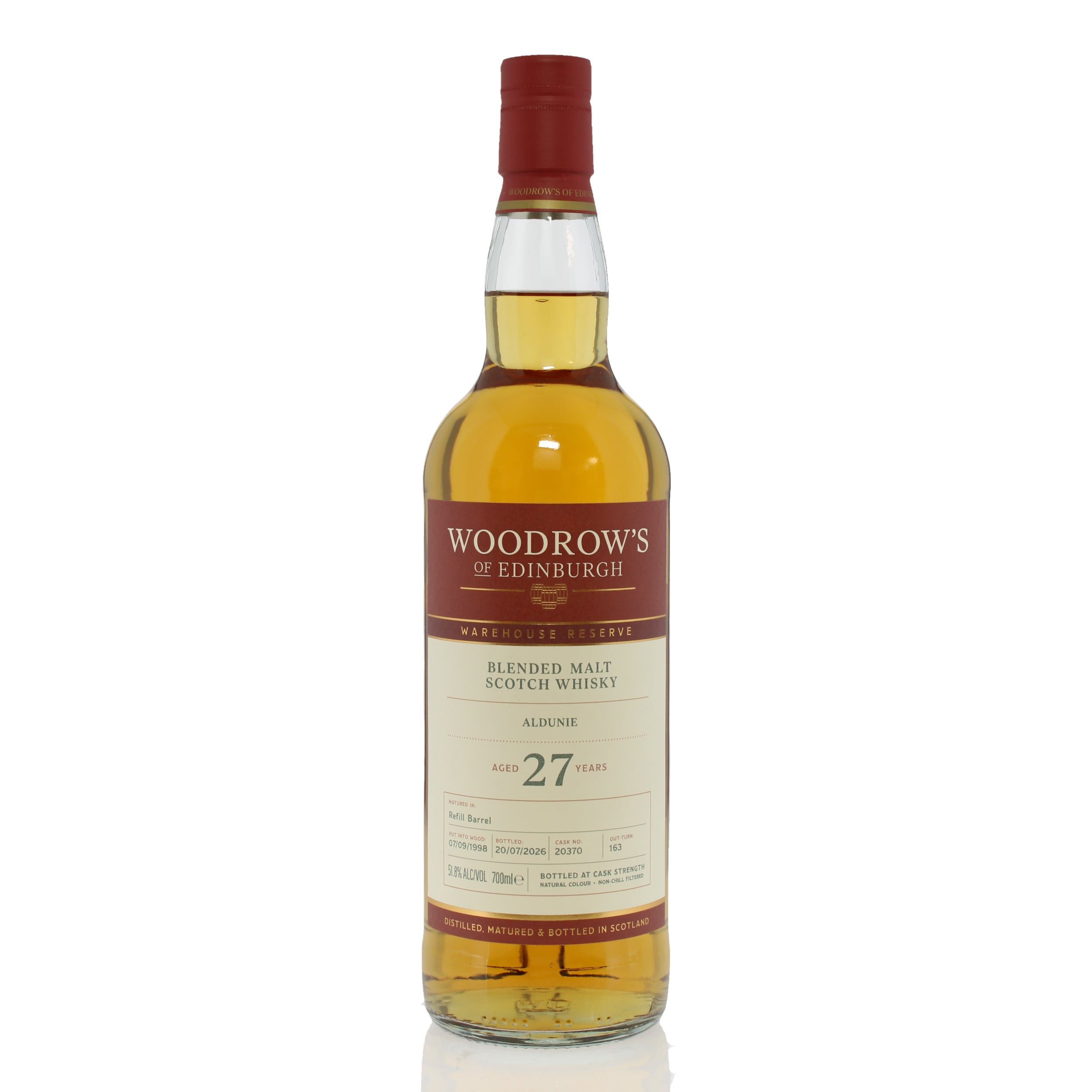 Aldunie 1998 27 Single Cask #20370 Woodrow's Of Edinburgh Warehouse Reserve