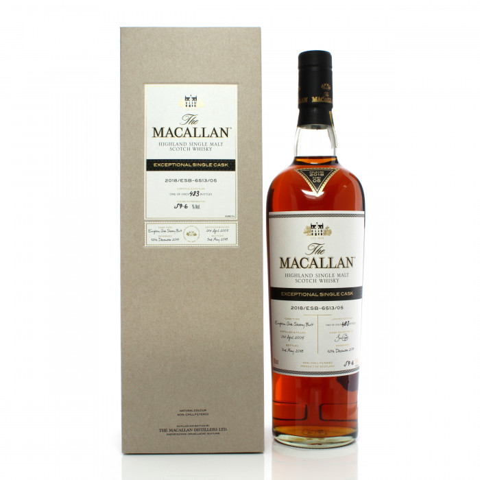 Macallan 2005 13 Year Old Single Cask #6513/05 Exceptional Cask 2018 Release