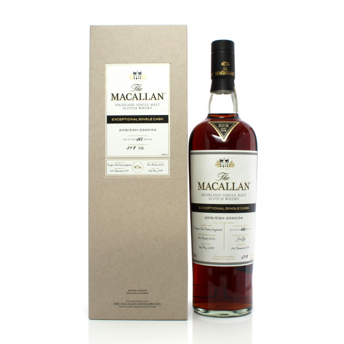 Macallan 2002 16 Year Old Single Cask #2340/04 Exceptional Cask 2018 Release