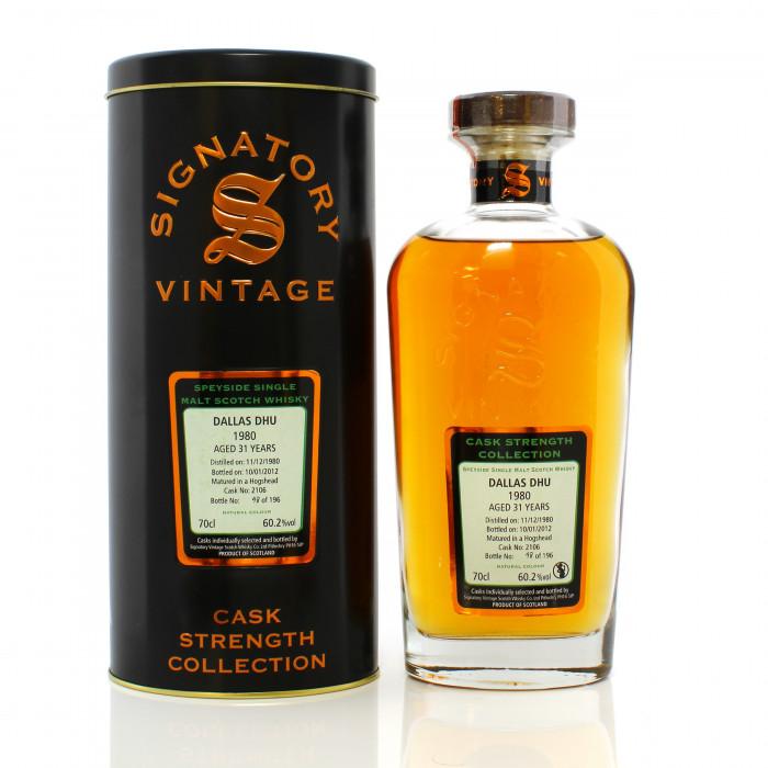 Dallas Dhu 1980 31 Year Old Single Cask #2106 Signatory Vintage Cask Strength Collection