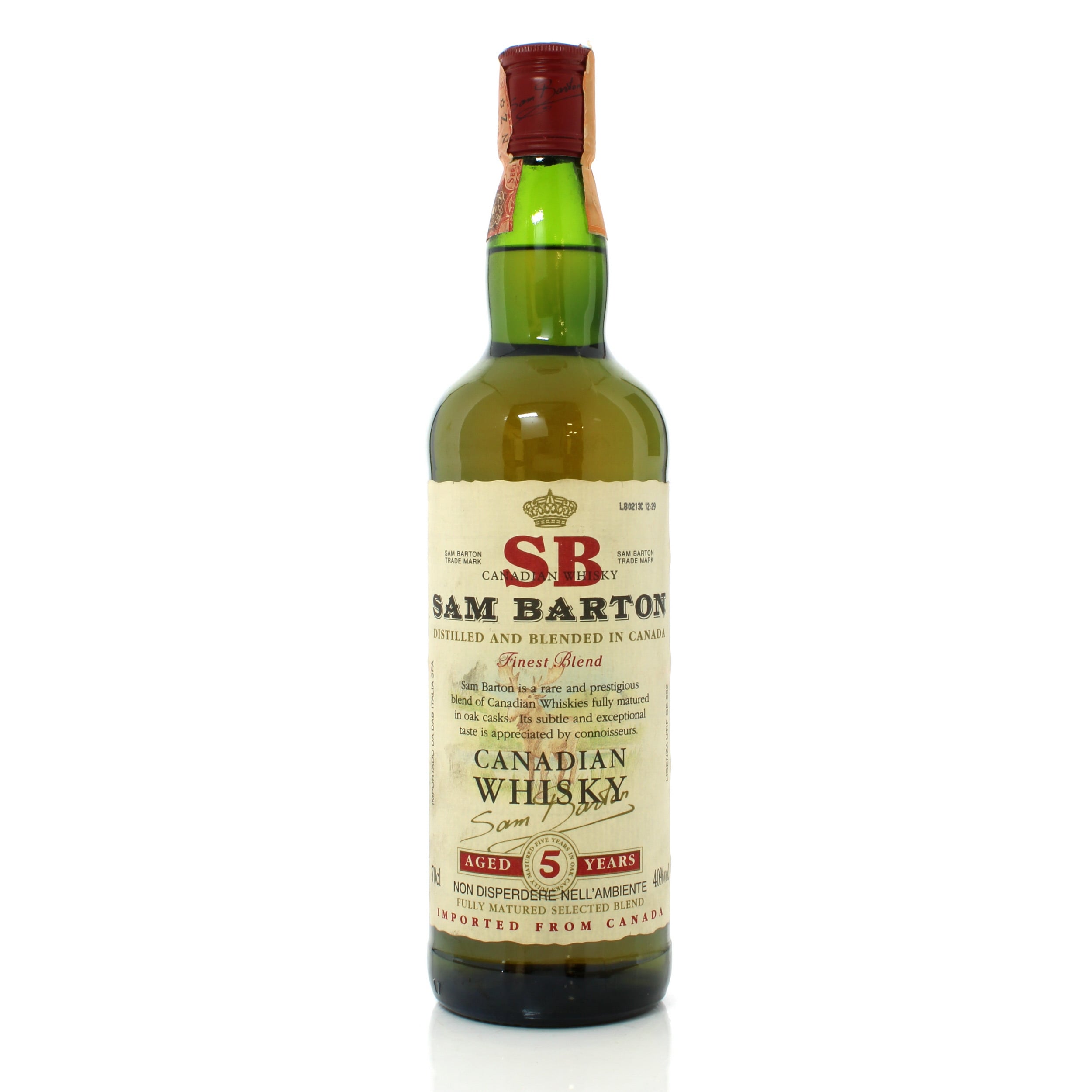 Sam Barton 5 Year Old Auction A33261 | The Whisky Shop Auctions