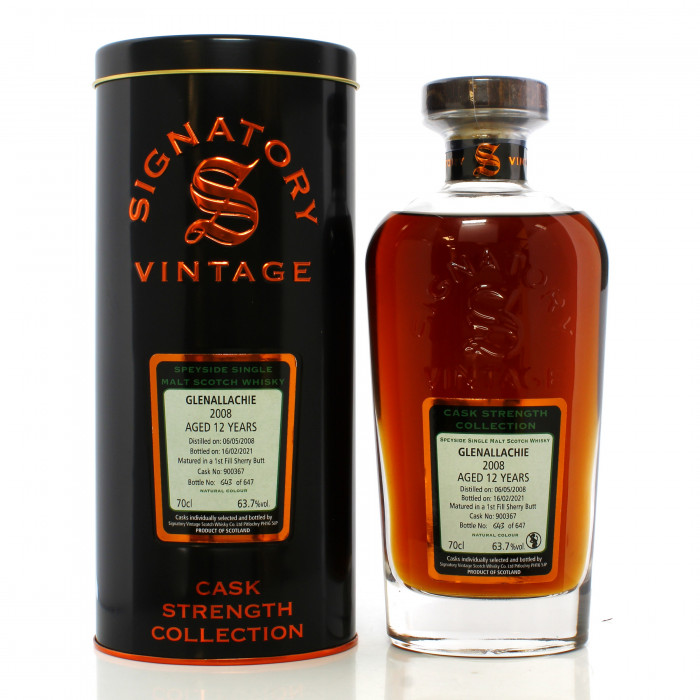 GlenAllachie 2008 12 Year Old Single Cask #900367 Signatory Vintage Cask Strength Collection