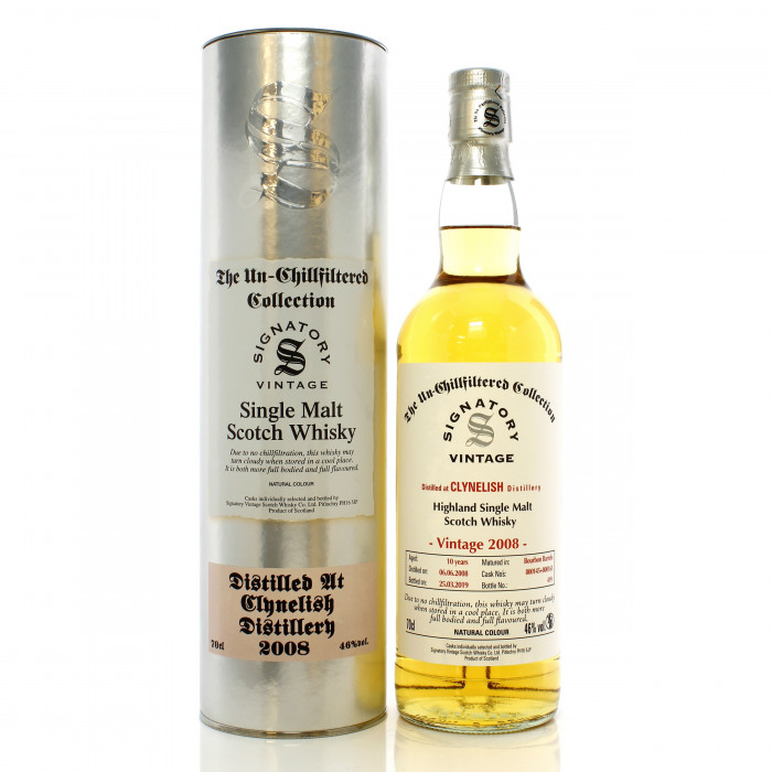 Clynelish 2008 10 Year Old Signatory Un-Chillfiltered Collection