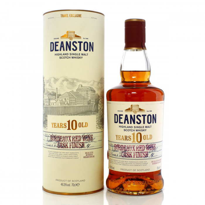 Deanston 10 Year Old Bordeaux Red Wine Cask Finish - Travel Retail