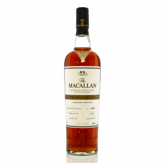 Macallan 2002 15 Year Old Single Cask #8167/02 Exceptional Cask 2018 Release