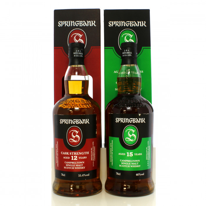 Springbank 12 Year Old Cask Strength & 15 Year Old