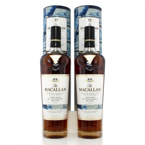 Macallan James Bond 60th Anniversary Release Decade I x2