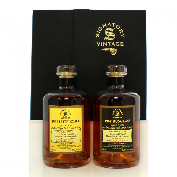 Littlemill 1967 36 Year Old & Dunglass 1967 37 Year Old Signatory Vintage Rare Reserve