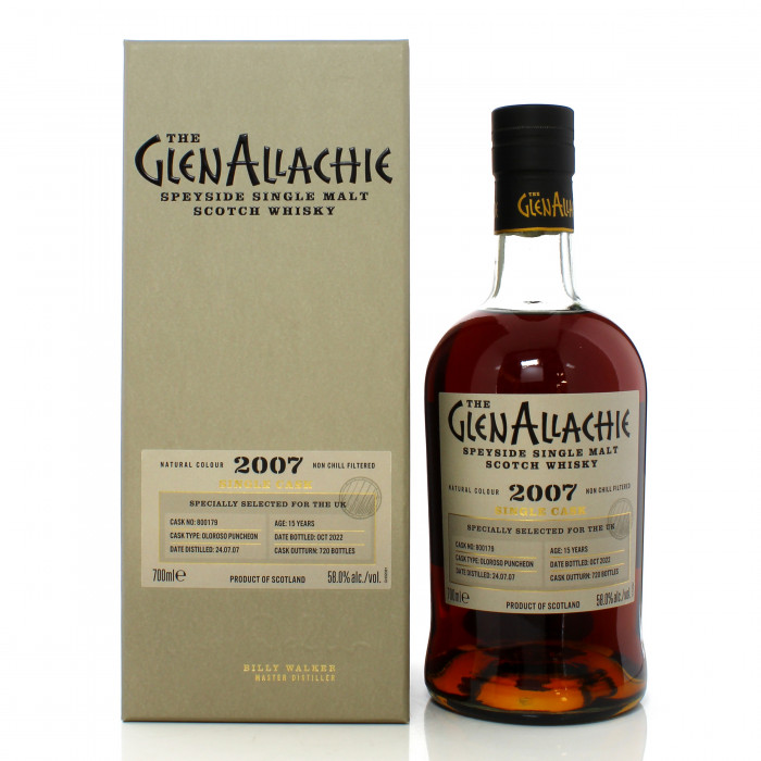 GlenAllachie 2007 15 Year Old Single Cask #800179 - UK