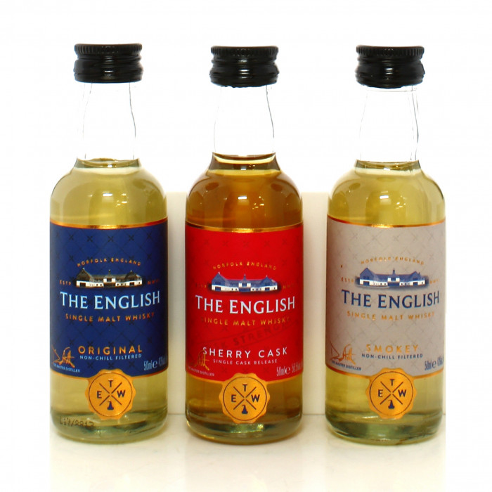 Assorted English Whisky Company Miniatures x3