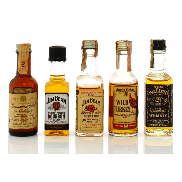 Assorted North American Whiskey Minaitures x5